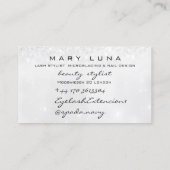Carte De Visite Maquillage Artiste Lashes Rose Grey Silver Studio (Dos)