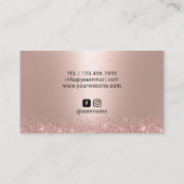 Carte De Visite Maquillage Artiste Lashes Rose Parties scintillant (Dos)