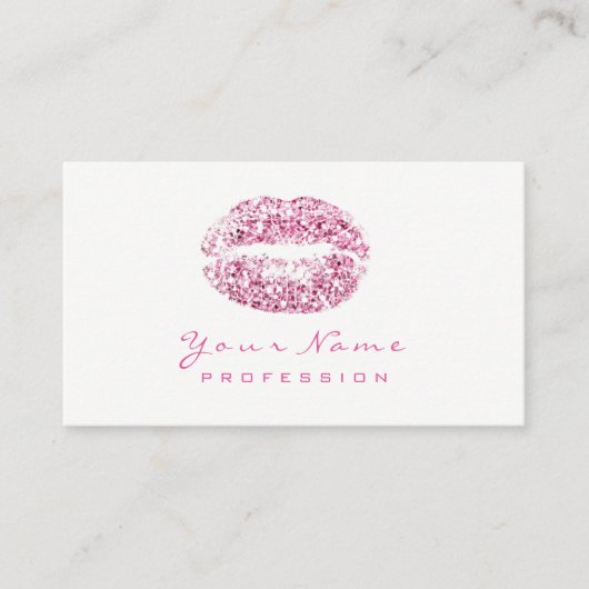 Carte De Visite Maquillage Artiste lèvres Beauté Parties scintilla (Devant)