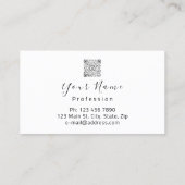 Carte De Visite Maquillage Artiste Lèvres violettes blanches Logo  (Dos)