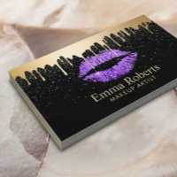 Maquillage Artiste Lèvres violettes Gold Drives No