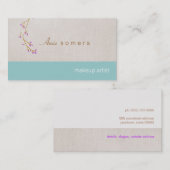 Carte De Visite Maquillage Artiste Linge Look Delicate Budding Bra (Devant / Derrière)