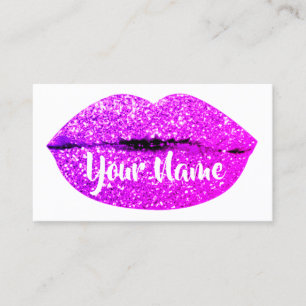 Carte De Visite Maquillage Artiste Magenta Rose Kiss Lips Sugar Pa