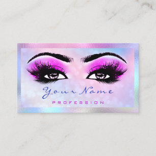 Carte De Visite Maquillage Artiste Microlame Eyelash Holographe Ho