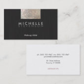 Carte De Visite Maquillage Artiste Moderne Design Séquence FAUX No (Devant / Derrière)