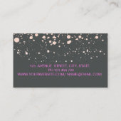 Carte De Visite Maquillage Artiste Moderne Glittery Lips Points (Dos)
