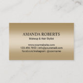 Carte De Visite Maquillage Artiste Moderne Lips Or Beauté Salon (Dos)