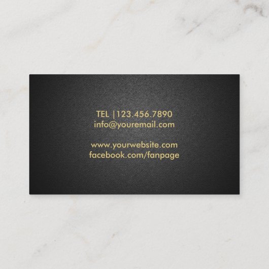 Carte De Visite Maquillage Artiste Moderne Lips Or Élégant Noir (Dos)