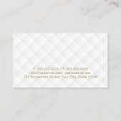 Carte De Visite Maquillage Artiste Moderne Script Or Luxe (Dos)