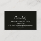 Carte De Visite Maquillage Artiste Nails Beauté SPA Rose Floral (Dos)