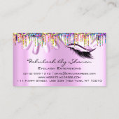Carte De Visite Maquillage Artiste Nails Eyelash Drivers Royal Ros (Dos)