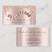 Carte De Visite Maquillage Artiste Nails Parties scintillant  Étin (Devant / Derrière)