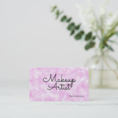 Carte De Visite Maquillage Artiste Nuages Roses (Debout devant)