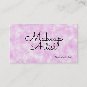 Carte De Visite Maquillage Artiste Nuages Roses