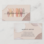 Carte De Visite Maquillage Artiste Nuances Moderne Glitterie (Devant / Derrière)