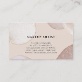 Carte De Visite Maquillage Artiste Nuances Moderne Glitterie (Dos)