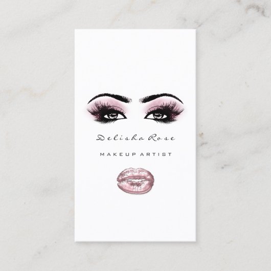Carte De Visite Maquillage Artiste Oeil Lashes Parties scintillant (Devant)