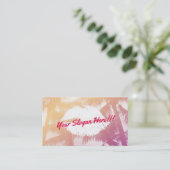 Carte De Visite Maquillage Artiste Palmiers Tropiques Chic Lips Sa (Debout devant)