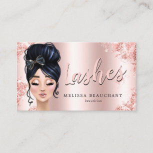 Carte De Visite Maquillage Artiste Parties scintillant de luxe Ros