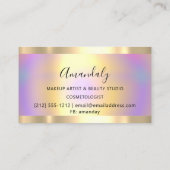 Carte De Visite Maquillage Artiste Parties scintillant Gold Entraî (Dos)
