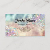 Carte De Visite Maquillage Artiste Parties scintillant moderne Or (Dos)