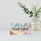 Carte De Visite Maquillage Artiste Parties scintillant moderne Or (Debout devant)