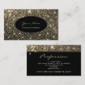 Carte De Visite Maquillage Artiste Parties scintillant Or Lumineus (Devant / Derrière)