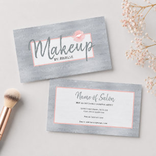 Carte De Visite Maquillage Artiste Pink Lipstick Baiser Parties sc