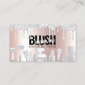 Carte De Visite Maquillage Artiste Platine Parties scintillant Dri (Devant)