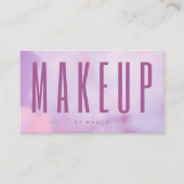 Carte De Visite Maquillage Artiste QR Code & Logo Holographique vi (Devant)