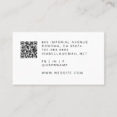 Carte De Visite Maquillage Artiste QR Code Médias sociaux (Dos)