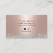 Carte De Visite Maquillage Artiste Rose Gold Glam Lips Parties sci (Dos)