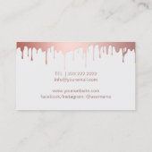 Carte De Visite Maquillage Artiste Rose Gold Lashes & Brows (Dos)