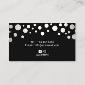 Carte De Visite Maquillage Artiste Rose Gold Lips Pois (Dos)