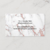 Carte De Visite Maquillage Artiste Rose Gold Lips Salon de Marbre  (Dos)
