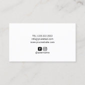 Carte De Visite Maquillage Artiste Rose Or Marbre moderne Coiffure (Dos)