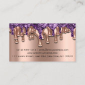 Carte De Visite Maquillage Artiste Rose Purple Drivers Lashes (Dos)