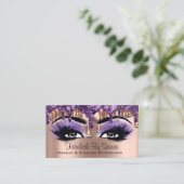 Carte De Visite Maquillage Artiste Rose Purple Drivers Lashes (Debout devant)