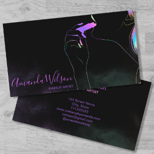Carte De Visite Maquillage Artiste Salon de Beauté Parties scintil