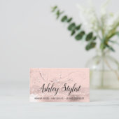 Carte De Visite Maquillage Artiste Salon de cheveux Eyelash Ciseau (Debout devant)