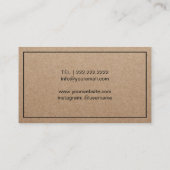 Carte De Visite Maquillage Artiste Salon de Coiffure Belle Logo Ru (Dos)