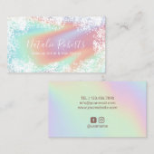 Carte De Visite Maquillage Artiste Salon des cheveux Fleurs rustiq (Devant / Derrière)