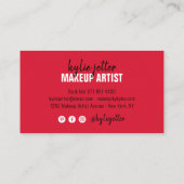 Carte De Visite Maquillage artiste signature en gras (Dos)