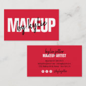 Carte De Visite Maquillage artiste signature en gras (Devant / Derrière)