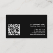 Carte De Visite Maquillage Artiste Simple Code QR Noir clair (Dos)