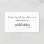 Carte De Visite Maquillage Artiste SPA Lashes Rose Logo Monogramme (Dos)