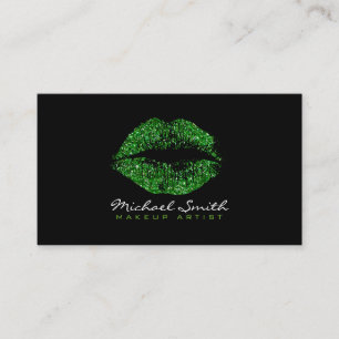 Carte De Visite Maquillage Artiste Stylish Parties scintillant ver