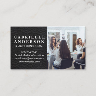 Carte De Visite Maquillage Artiste Travaillant dans le Salon