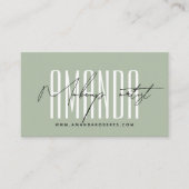 Carte De Visite Maquillage artiste typographie moderne script saug (Devant)