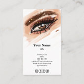 Carte De Visite Maquillage Artiste Yeux Brown Lashes (Dos)